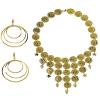 Amscan Gold 840851 Coins Necklace and Hoop Earrings Jewelry Set | 1 Piece, Standard view 2