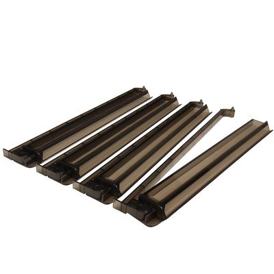 American Mahjong All-in-One Tile Rack & Pusher Arm - Set of 4 - Translucent Black