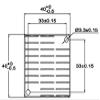 MWPR40-15 40x40x15mm heat sink with push pin view 3