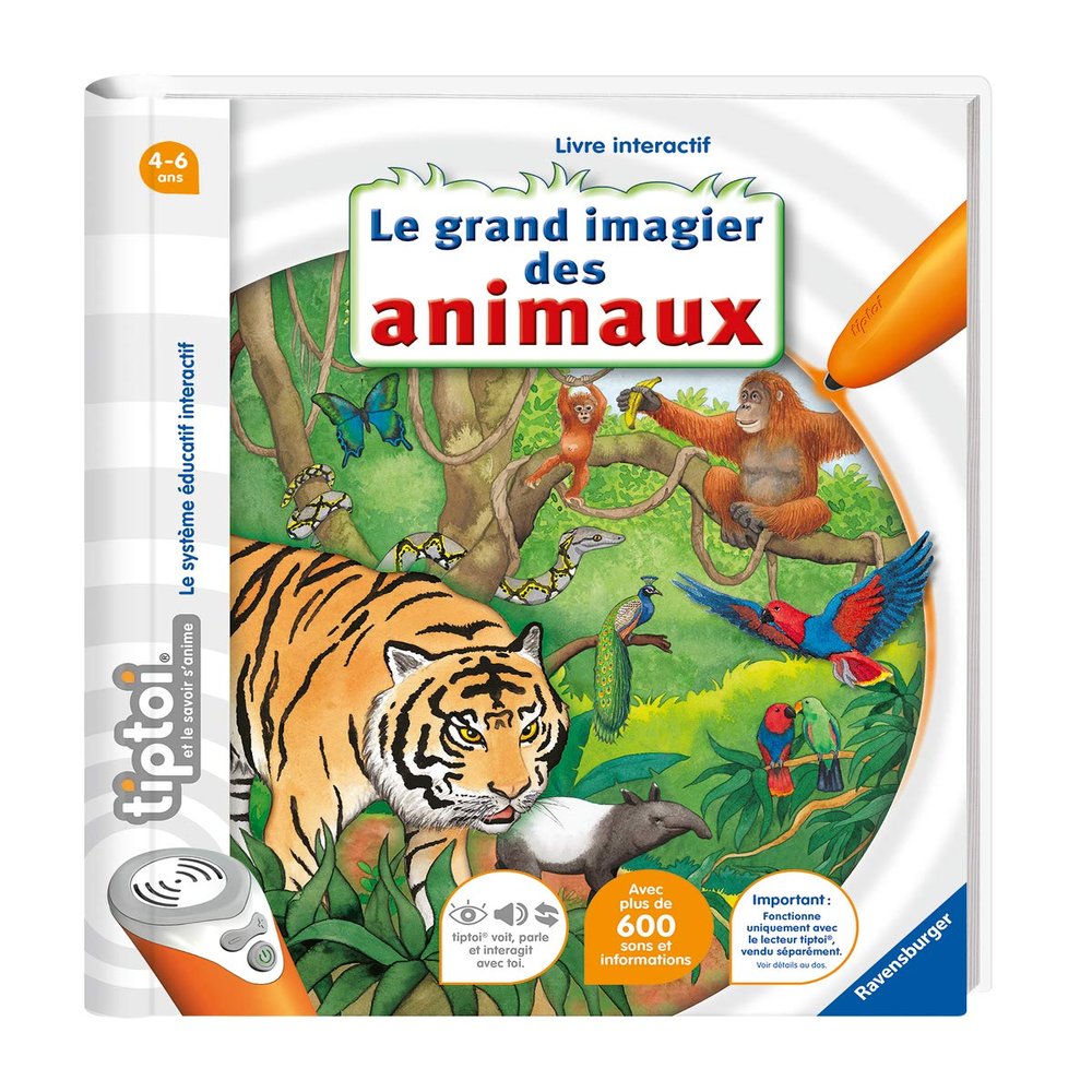 Ravensburger - 00648 - tiptoi - Book - Grand imagier Animals