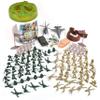 Sunny Days Entertainment Military Battle Group Bucket Over 100 Assorted Soldiers and 20 Accessories Toy Play Set for Kids, Boys and Girls | Plastic Army Men Figures with Storage Container view 1