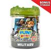 Sunny Days Entertainment Military Battle Group Bucket Over 100 Assorted Soldiers and 20 Accessories Toy Play Set for Kids, Boys and Girls | Plastic Army Men Figures with Storage Container view 2