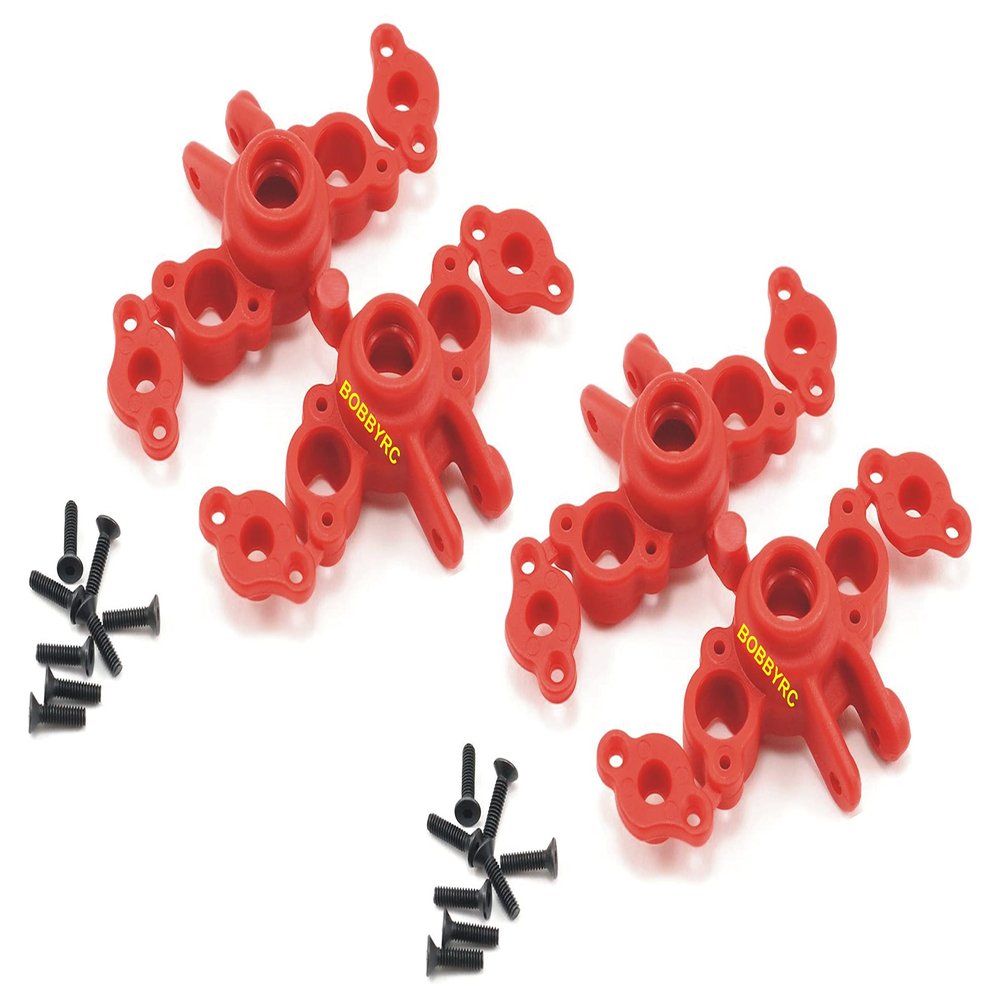 Generic RPM RC (Red) Front & Rear Axle Carriers for Traxxas 1/16 E-Revo, Slash, Summit 4x4 VXL