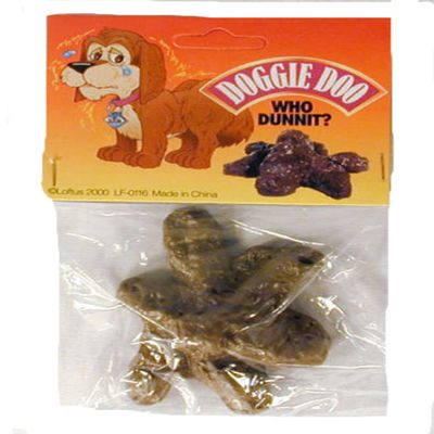 2 Piles of Soft Rubber Fake Dog Poo