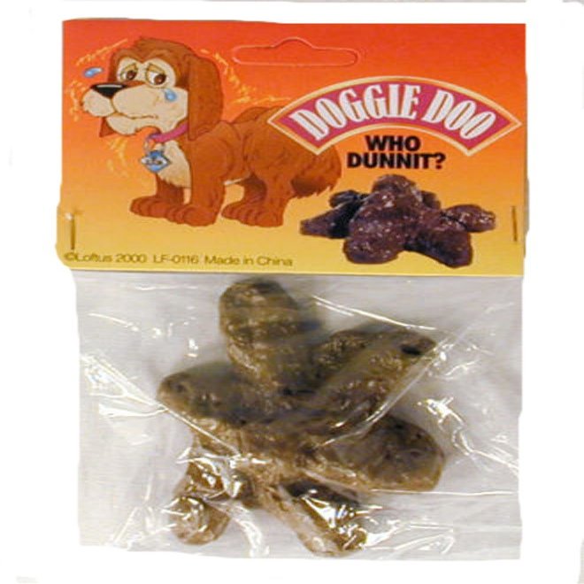 2 Piles of Soft Rubber Fake Dog Poo