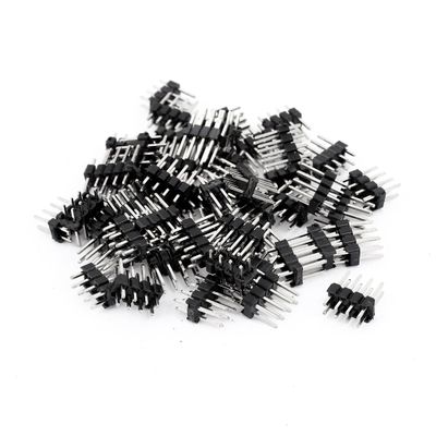 uxcell 50Pcs Double Row 2x4Pin 2.54mm Male Pin Header IC Connectors