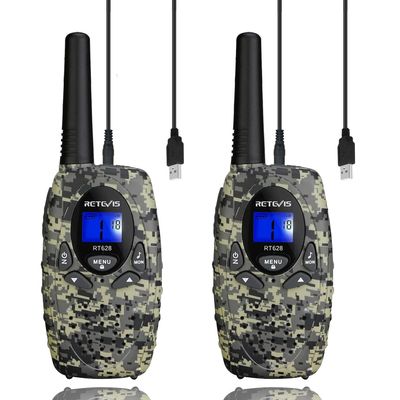 Retevis RT628 Kids Walkie Talkies Rechargeable, Army Toys for Boys Age 6 8-12, 22CH VOX 2 Way Radio Walkie Talkie for Christmas Birthday Gifts Outdoor Scavenger Game Camping(Camouflage, 2 Pack)