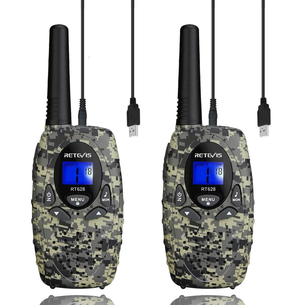 Retevis RT628 Kids Walkie Talkies Rechargeable, Army Toys for Boys Age 6 8-12, 22CH VOX 2 Way Radio Walkie Talkie for Christmas Birthday Gifts Outdoor Scavenger Game Camping(Camouflage, 2 Pack)