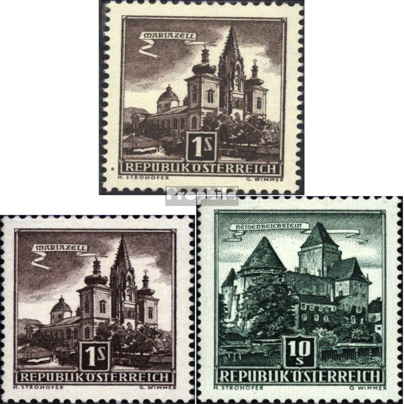 Austria 1035,1037-1038 (Complete.Issue.) fine Used/Cancelled 1957 Structures (Stamps for Collectors)