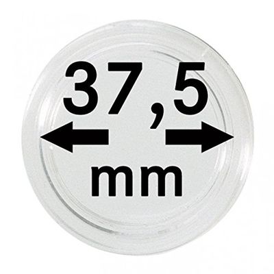 100 x Lindner Coin Capsules Caps Coincapsules for Coins 37.5 mm