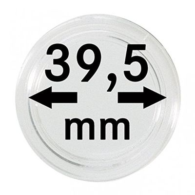 100 x Lindner Coin Capsules Caps Coincapsules for Coins 39.5 mm
