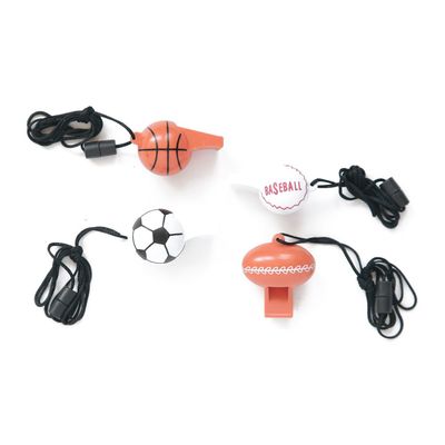 Unique Sport Ball Whistle Necklaces | Assorted Designs | 4 Pcs