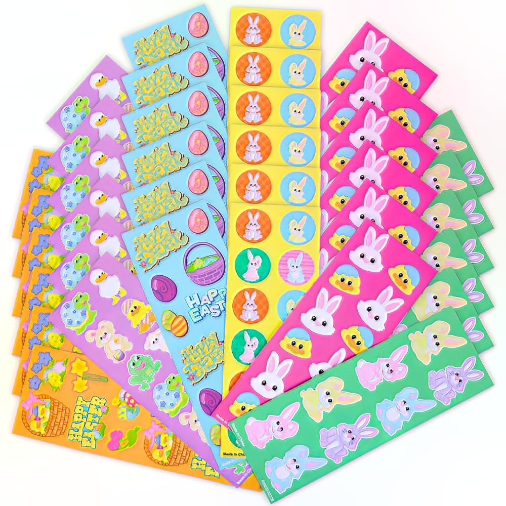 100 Stickers Assortment Easter Holiday Classic Character Sheets