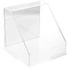 Plymor Clear Acrylic Slanted Front Display Case with Base (Mirror Back), 8" x 8" x 8" view 1