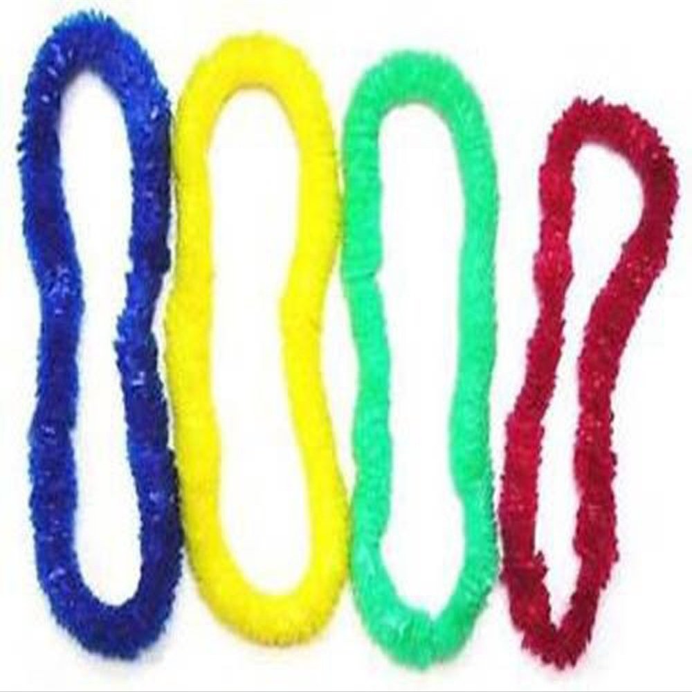 24 Pieces (2 Dozen) Bulk LOT Assorted Color Plastic Hawaiian Party Luau Lei