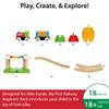 BRIO My First Railway Beginner Pack - 18-Piece FSC-Certified Wood Train Set - Compatible with All BRIO Sets - Includes Rainbow Bridge & Rattle Wagon - Safe Play - Toddlers Ages 18 Months & Older view 3