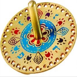 Laser cut Dreidel Oriental MULTI COLOR (Att: EM-DRC-2ML)