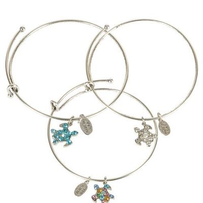 Adjustable Sea Turtle Wire Bracelet Assorted Colors No Choice