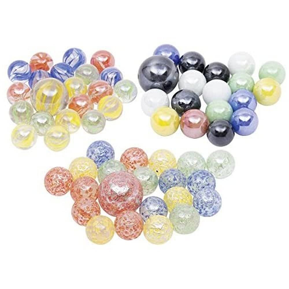 Goki - Set of 21 Glass Marbles, Colour (Multi-Colour) (63927)