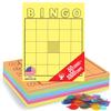 Hygloss Products Blank Bingo Cards To Write On - 50-Pack Multicolor -1000 Chips Included - Large Size Bingo Sheets Disposable - Activities For Classroom, Parties, Contests, Weddings, Events & More view 1