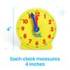 hand2mind Mini Geared Clock Classroom Set, Telling Time, Teaching Clocks, Learn to Tell Time for Kids, Analog Clock for Kids Learning, Classroom Clocks for Students (Set of 24) view 4
