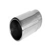 TEAM ALLIED Polished Stainless Exhaust Tip Double Layer Rolled Slant view 1