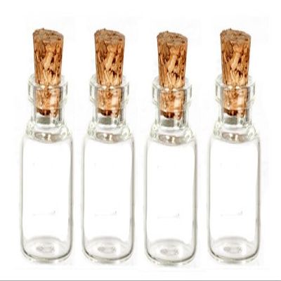 Dollhouse Miniature 1:12 Scale 4 Pc 27mm Glass Bottles SET #G7222