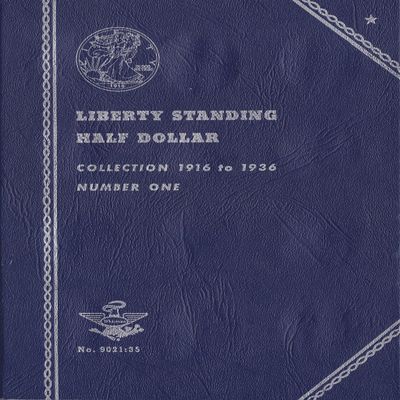 1948-1963 BENJAMIN FRANKLIN HALF DOLLAR No 9032:35 WHITMAN TRIFOLD COIN; ALBUM, BINDER, CARD, COLLECTION, FOLDER, HOLDER, PAGE, PORTFOLIO, PUBLICATION, SET, VOLUME #5