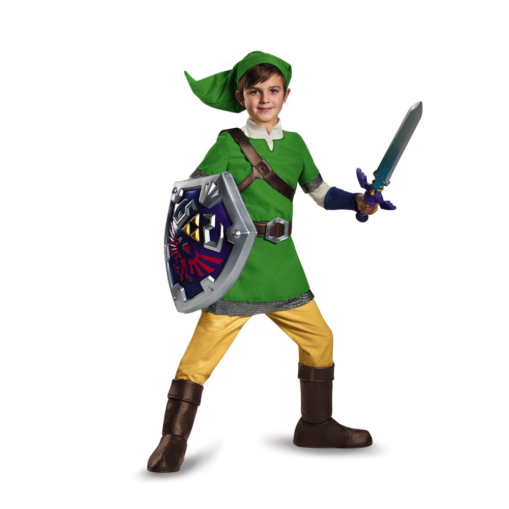 Disguise Deluxe Kid's The Legend of Zelda Link Costume | Child Link Costume for Boys | Video Game Character Cosplay - Medium