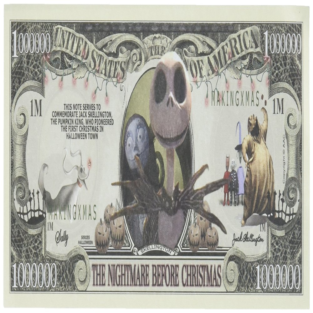 (100) Nightmare Before Christmas Million Dollar Bill
