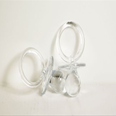 2-1/2" Mini Clear Pacifiers Baby Shower Game Party Decoration Favors (Clear, 12pcs)