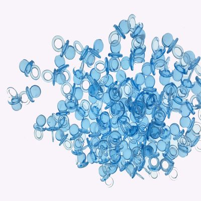 3/4" Mini Clear Pacifiers Baby Shower Game Party Decoration Favors Blue 12pcs
