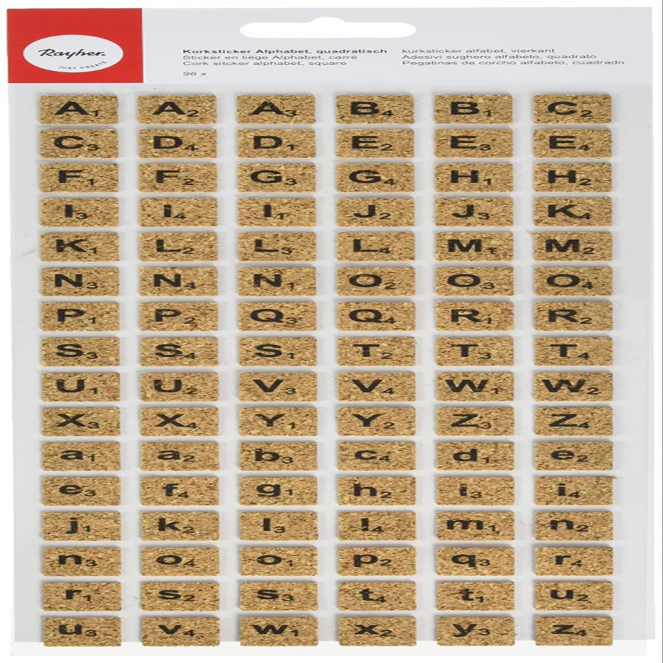 96 Alphabet Cork Stickers Letters Cork Stickers