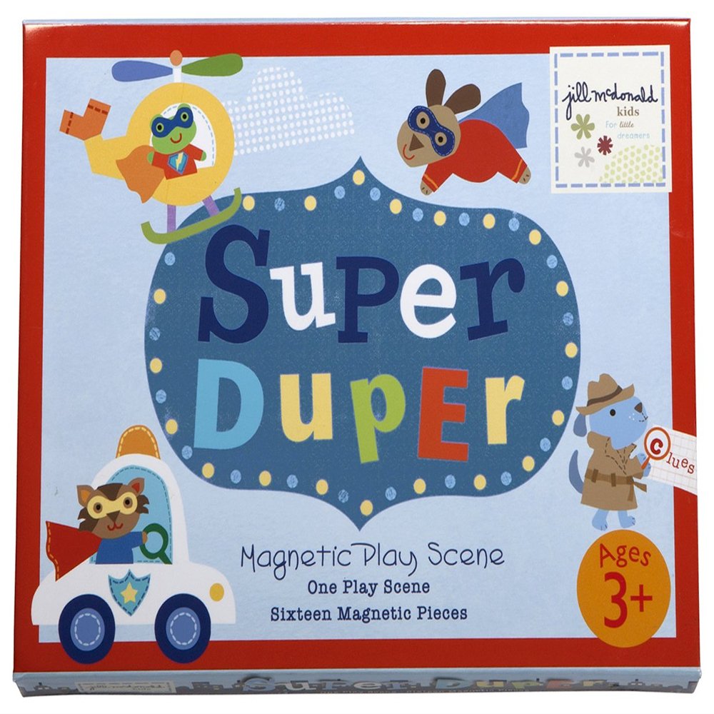 C.R. Gibson Magnetic Super Duper Play Scene Activity, 16 Magnetic Play Pieces, Ages 3+