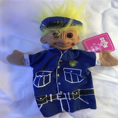 Policeman Troll Hand Puppet