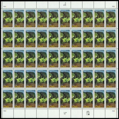 Iowa Statehood Full Sheet of 50 x 32 Cent Stamps Scott 3088 By USPS
