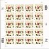 2001 55c Love Pane of 20 Stamps Scott 3499 By USPS view 1