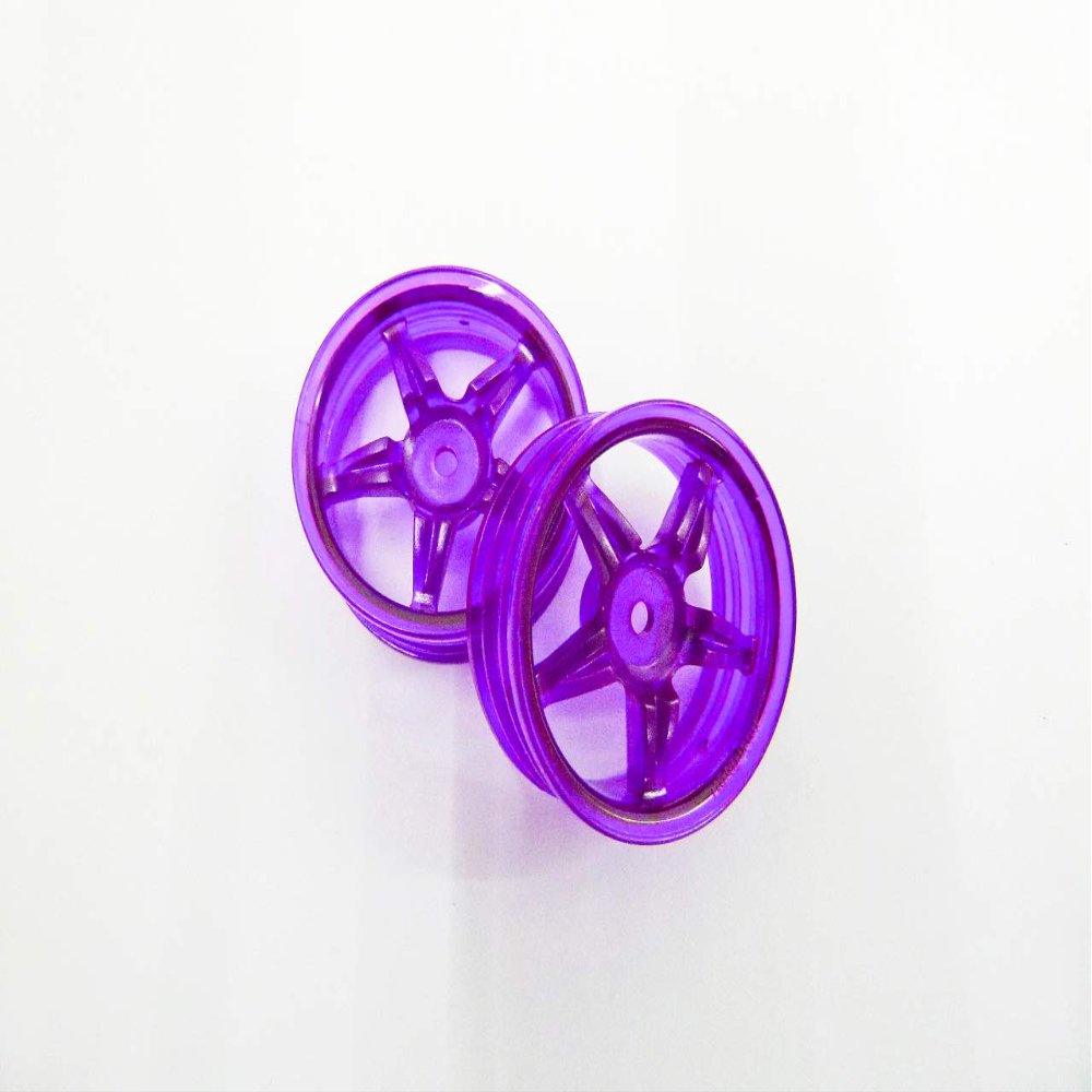 Jamara 50114 Tamiya 5 Spokes Wheel Rim, Fluorescent Lilac, 22 mm, Multi Color