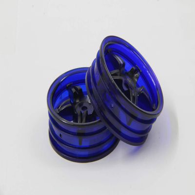 Jamara 50115 Tamiya 5 Spokes Wheel Rim, Fluorescent Blue, 22 mm, Multi Color