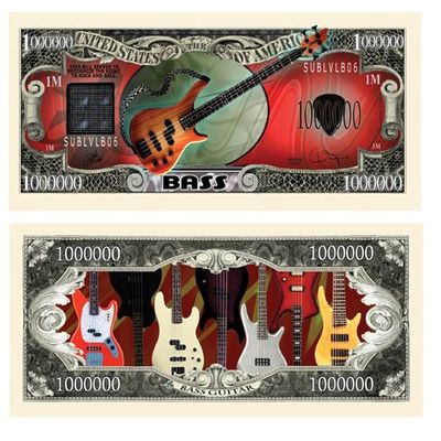 American Art Classics Set of 5 - Bass Guitar Million Dollar Bill