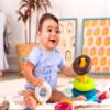 B. toys  Stacking Rings  Textured Ring Stacker for Babies  Early Development Toys  100% Non  Toxic  Fun & Educational  Great for Dexterity & Cognitive Skills view 2