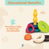 B. toys  Stacking Rings  Textured Ring Stacker for Babies  Early Development Toys  100% Non  Toxic  Fun & Educational  Great for Dexterity & Cognitive Skills view 4