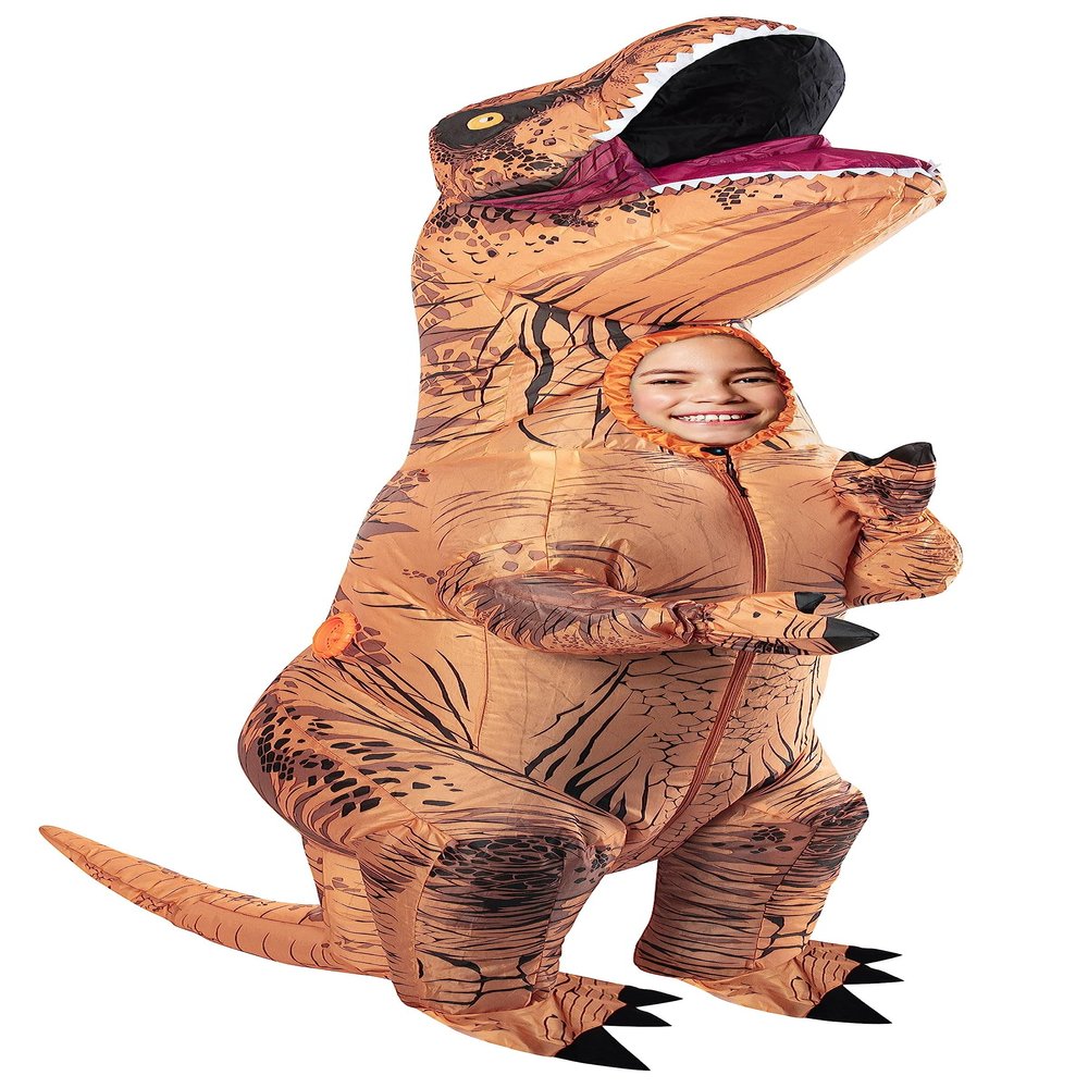Rubies Original T-Rex Inflatable Costume for Kids, One Size