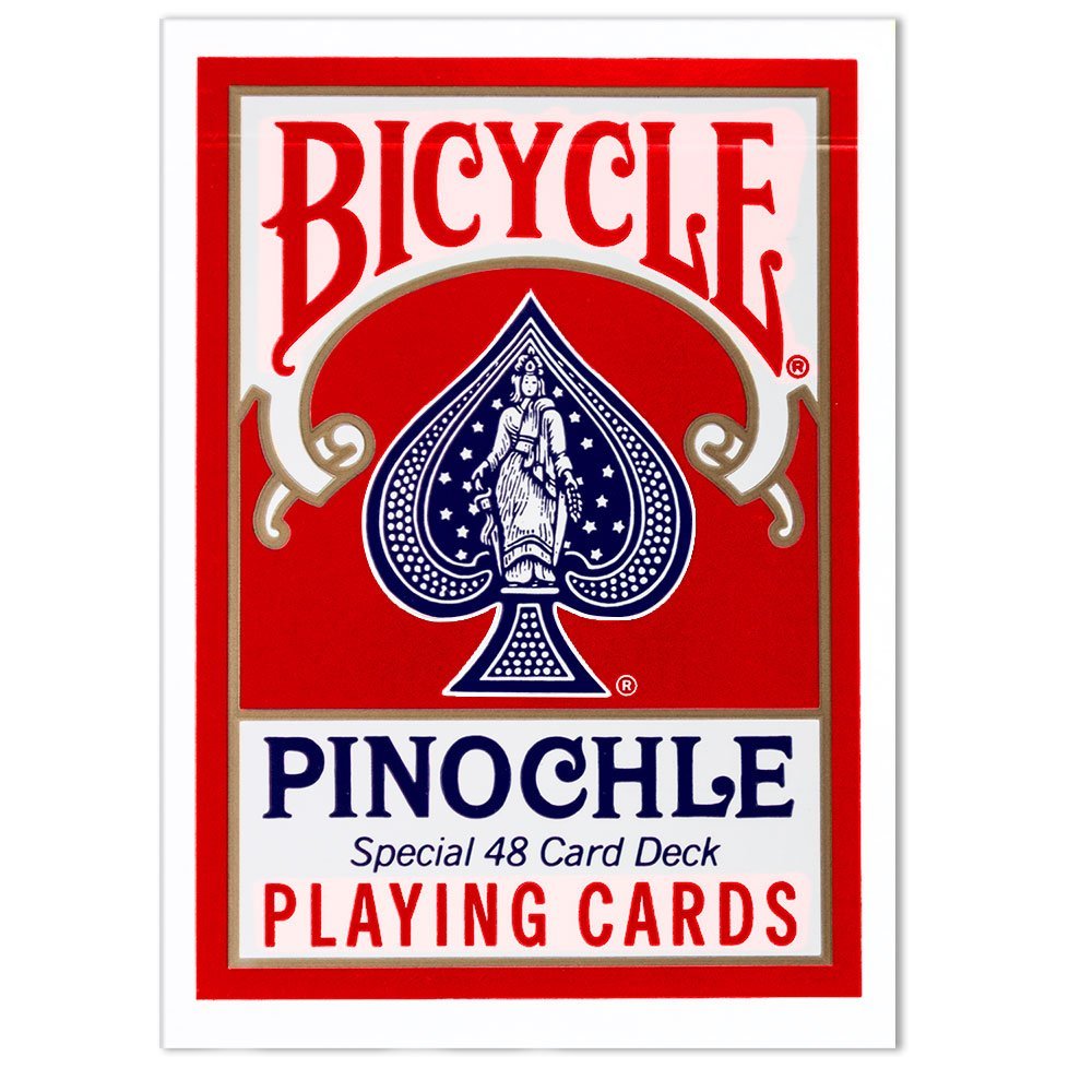 1 Deck Bicycle Pinochle Playing Cards with Free Cut Card - Choose Deck Color