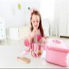 Hape Wooden Beauty Play Set| Kids Pretend Makeup Accessories Beauty Salon Play Set for Kids view 3