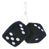 United Pacific C5038K 3x 3 Classic Hanging Fuzzy Dice, Soft & Fuzzy Hanging Mirror Dice, Decorative Hanging Fuzzy Dice  Black/White Dots  ONE Pair view 1