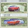 American Art Classics 1965 Mustang Convertible Novelty Money Bill in Currency Holder view 1