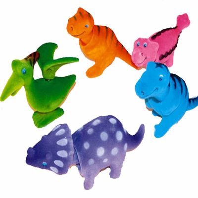 6 Pieces -- Bullk LOT Assorted Bobble Moving Head Dinosuars - CAR Dash Novelty