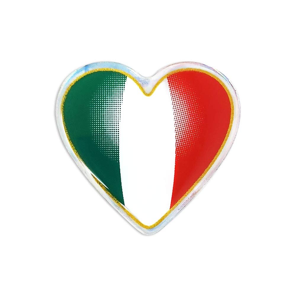 3D Sticker Heart-Shaped Italy Shield