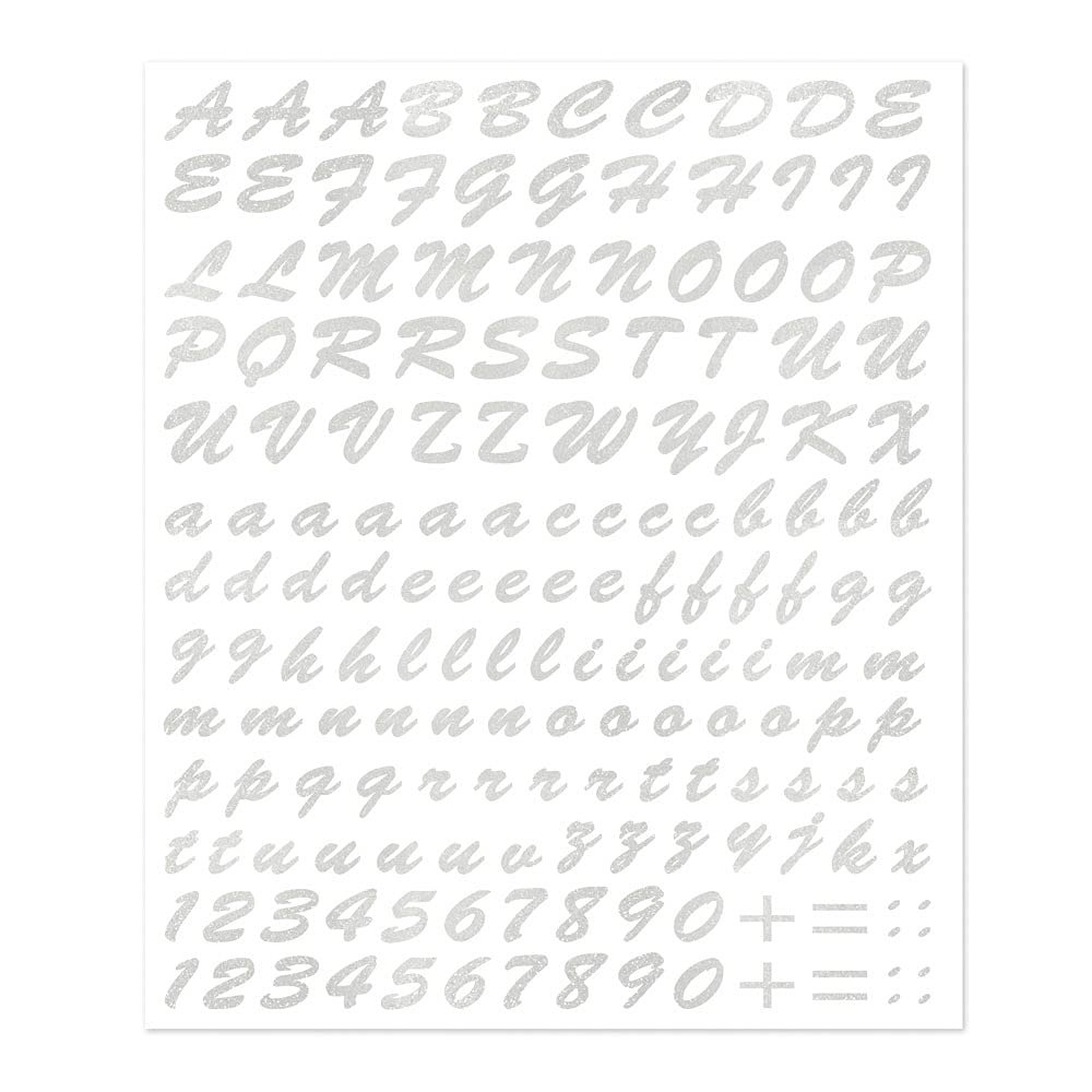 4R Quattroerre.it 1234 Stickers Letters Kit, Silver